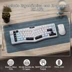 RK ROYAL KLUDGE Teclado mecánico inalámbrico ergonómico A72 Alice, Dividido