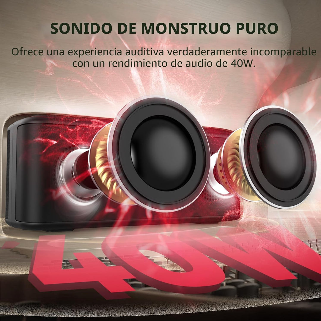 Monster Shock Plus - Altavoz Bluetooth, altavoz portátil con sonido...