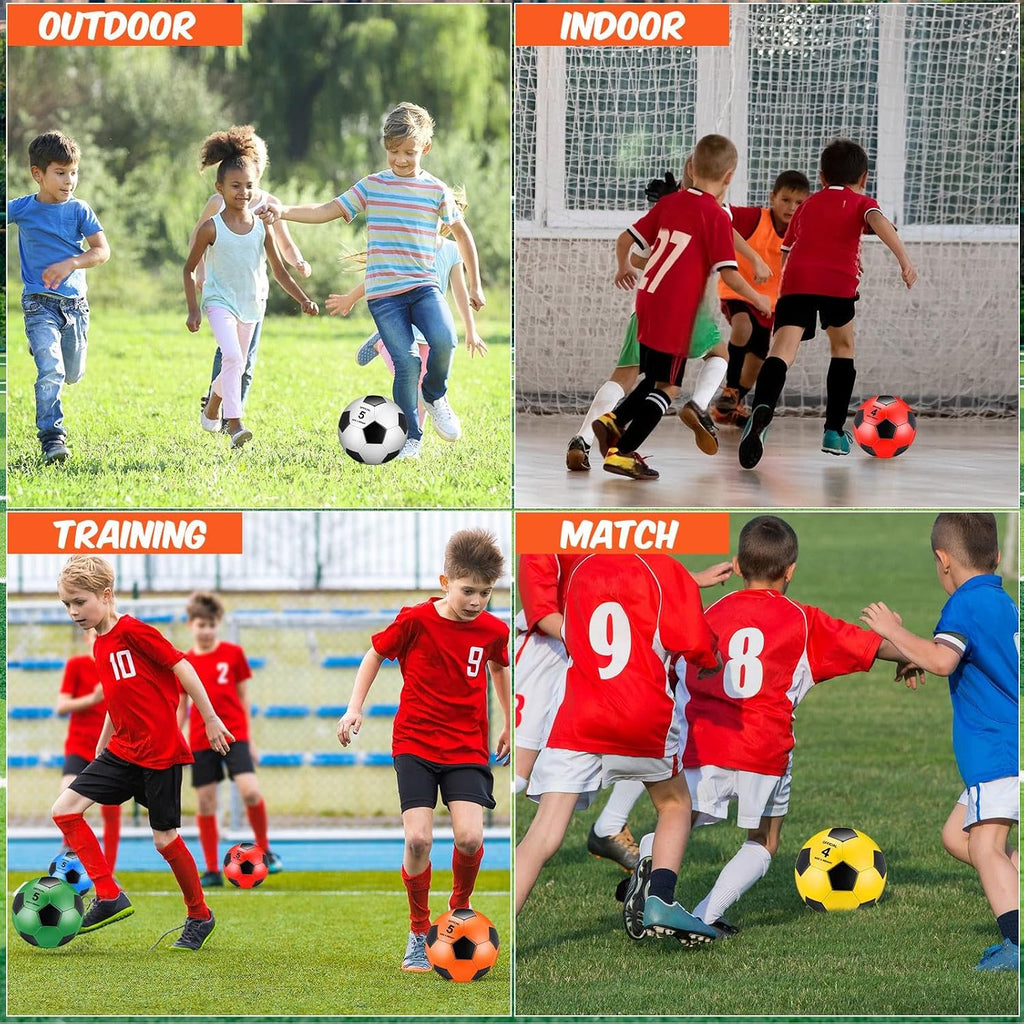 12 pelotas de fútbol desinfladas de Navidad, tamaño 5/4 a granel con bolsa de cordón para fútbol oficial, deporte, cristiano, donación, regalo de Navidad