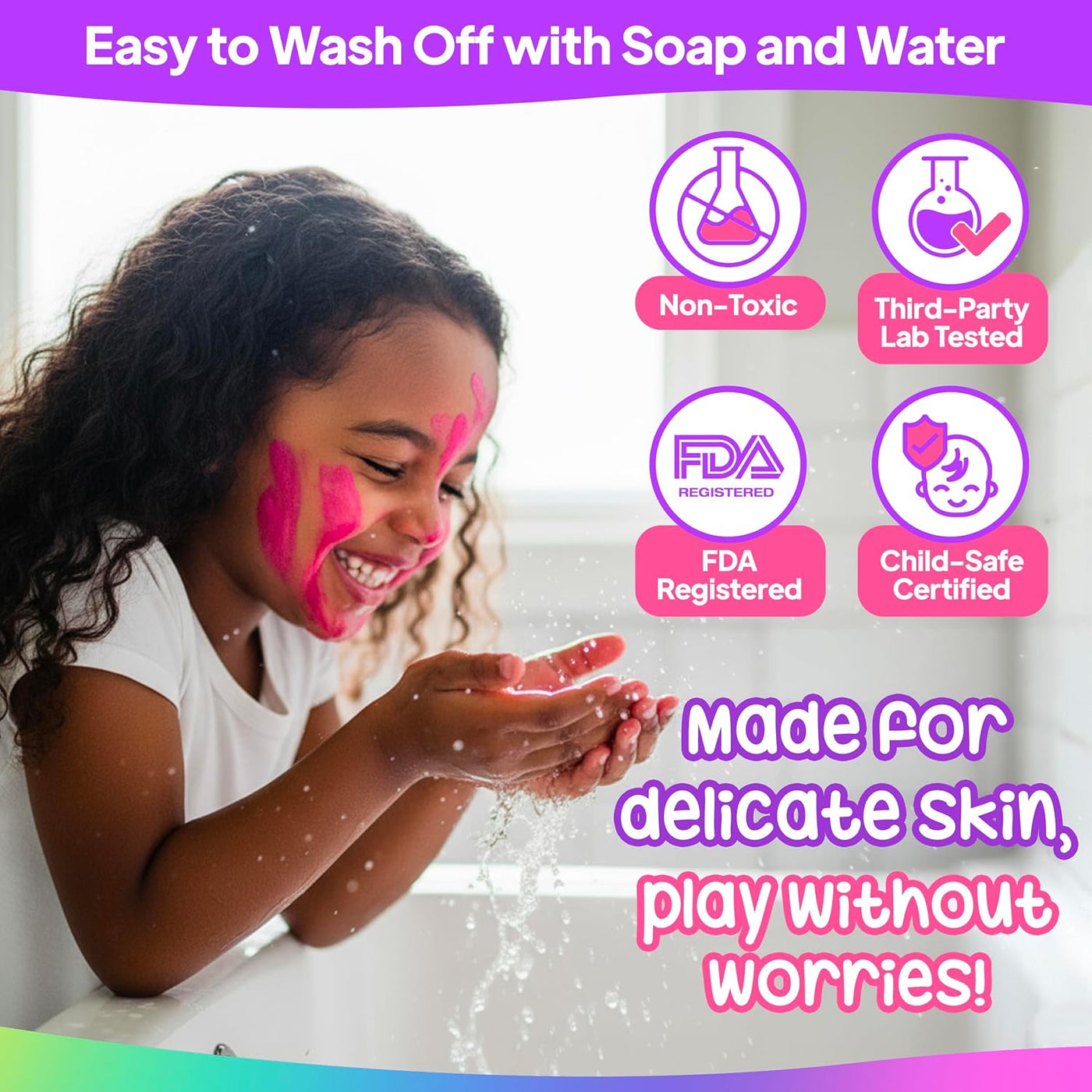 Ambrosia Belle Cosmetic s Kit de maquillaje para niños, juego de be...