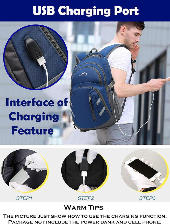 ProEtrade - Mochila para universidad con puerto de carga USB para l...