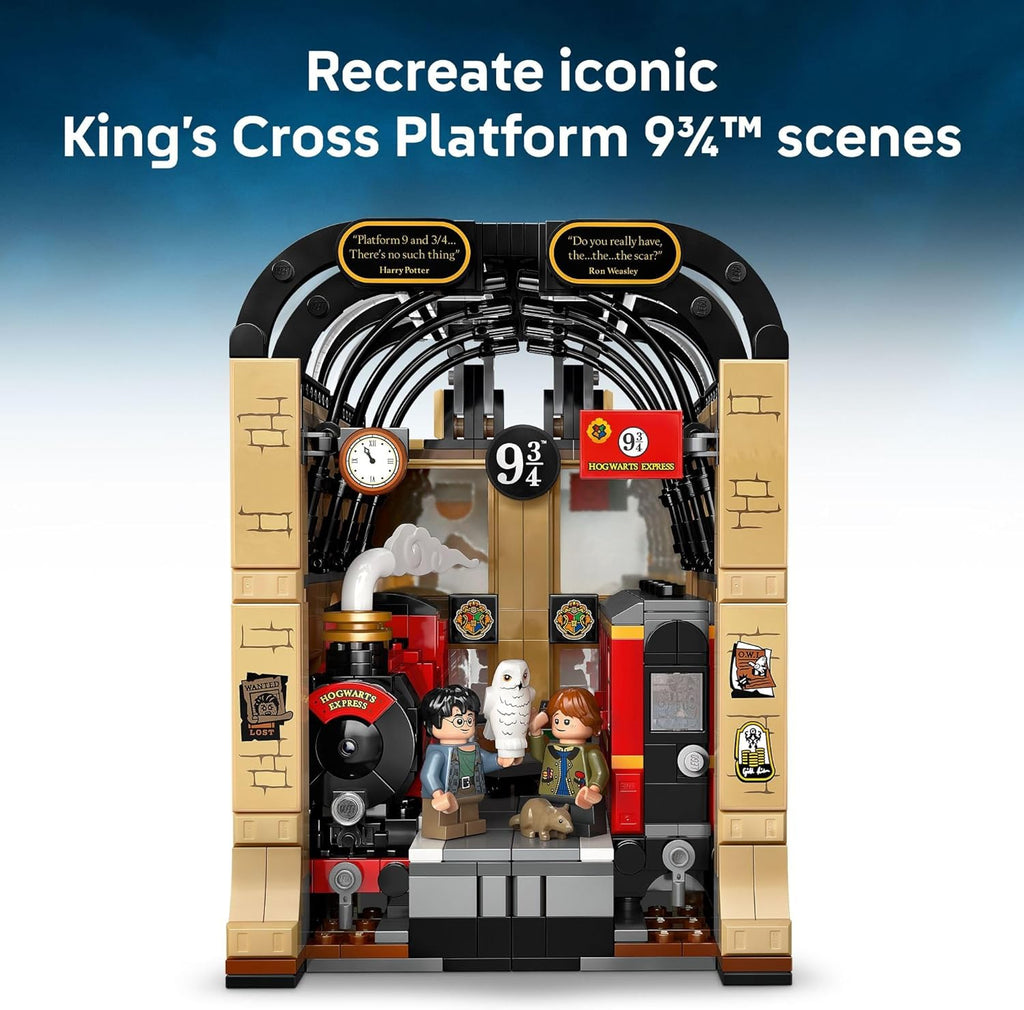 LEGO Harry Potter Book Nook: Hogwarts Express Building Set – Decoración de estante de dormitorio para niños, niñas y fanáticos, a partir de 10 años – Minifiguras coleccionables de Harry & Ron – Idea de regalo de cumpleaños – 76450