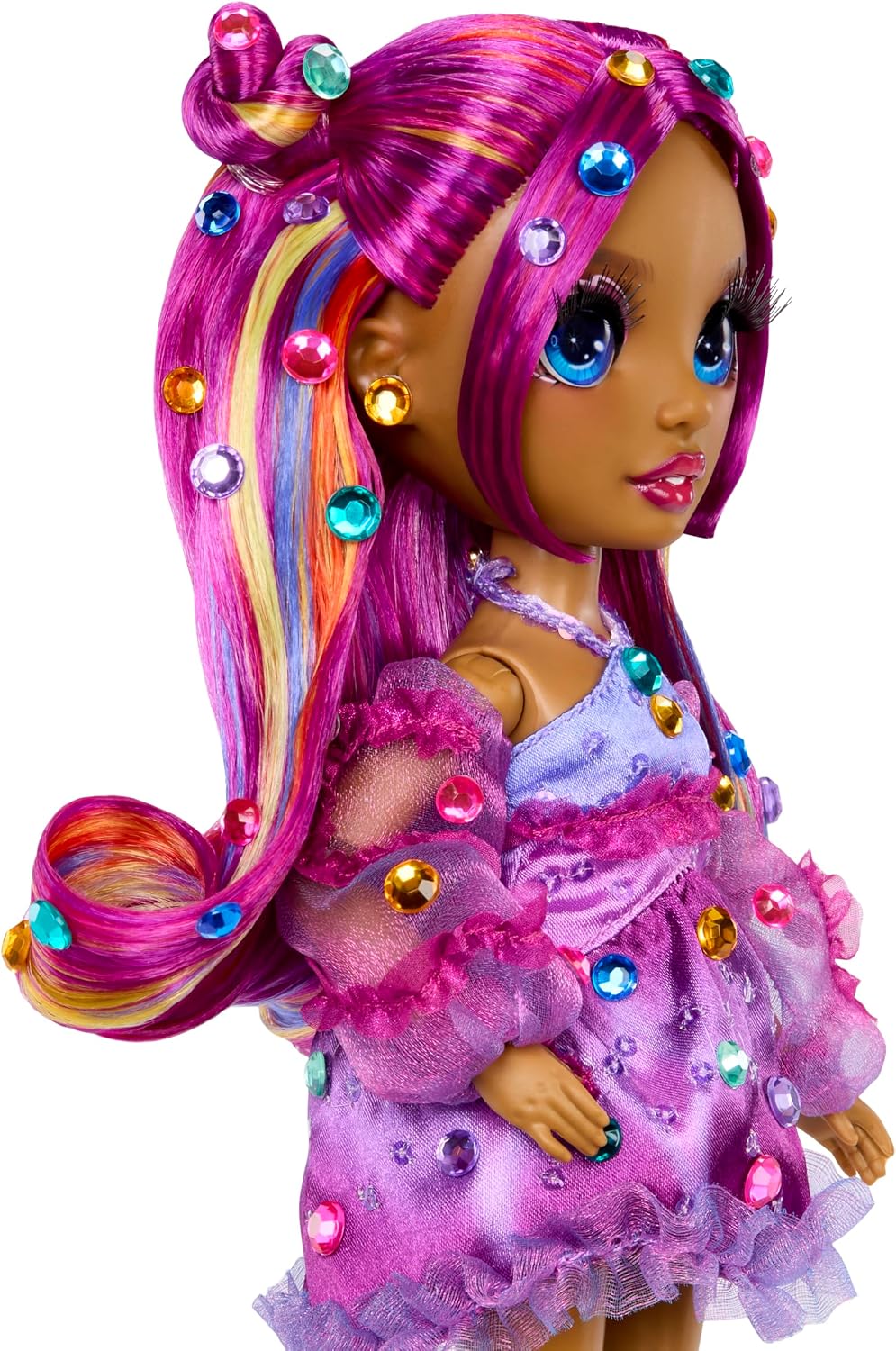 Rainbow High Be Dazzling Fashion Dolls- Noemie Violette (Purple) con Bedazzler Tool y Sparkle Gems