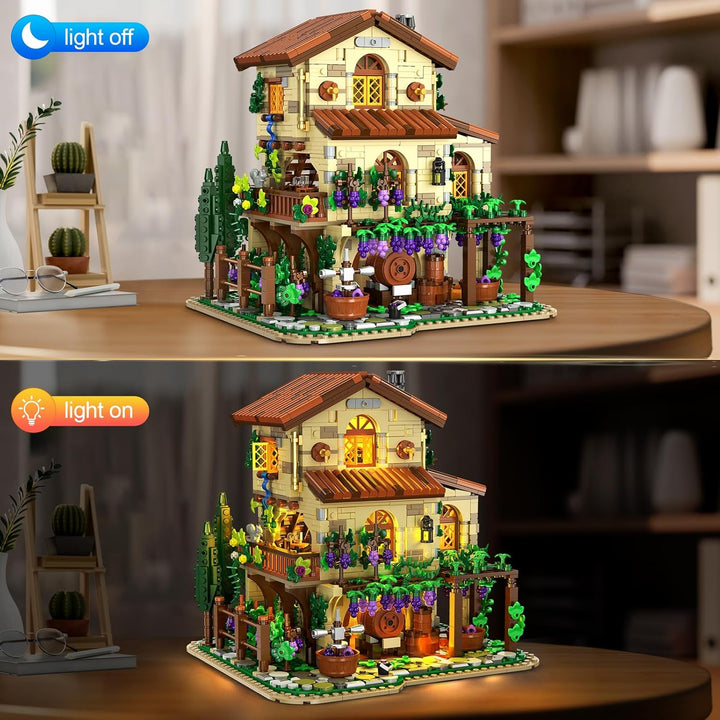 Winery Chateau - Juego de construcción de casa con luces