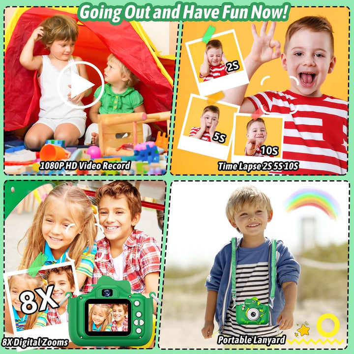 Dwfit Cámara de selfie mejorada para niños, regalos de cumpleaños d...