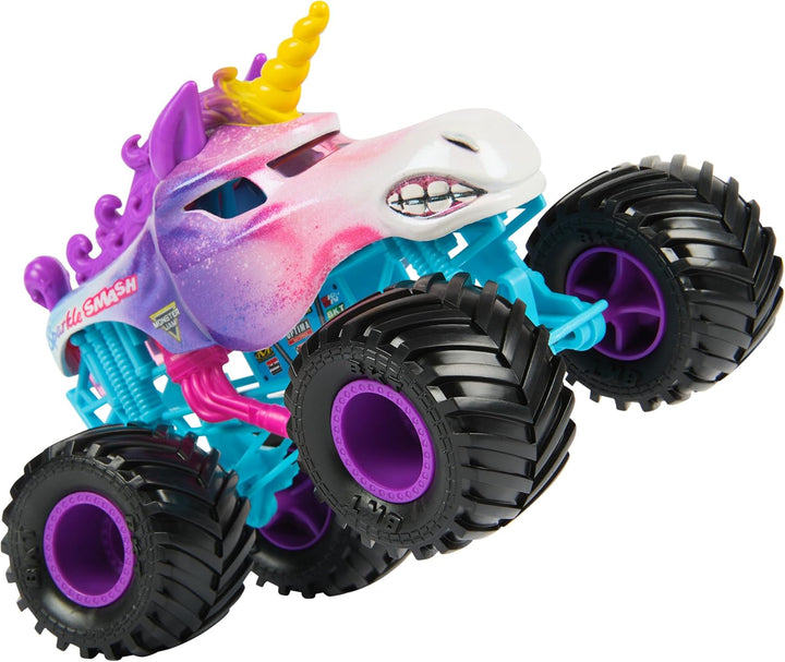 Monster Jam Camión monstruo oficial Sparkle Smash vehículo