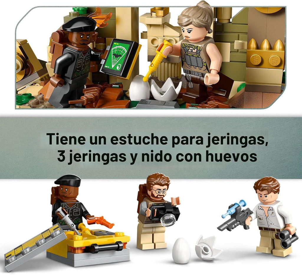 LEGO Jurassic World Spinosaurus & Quetzalcoatlus Air Mission - Juguete de dinosaurio para niños - Juguete de construcción de simulación con figuras de dinosaurio para niñas y niños, mayores de 8 años