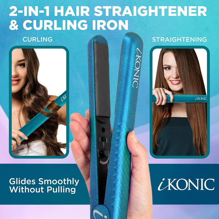 IKONIC Placas flotantes de 1.25 pulgadas, plancha de pelo de cerámi...