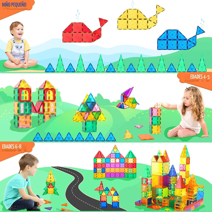 Soyee Bloques de construcción magnéticos para niños de 3 a