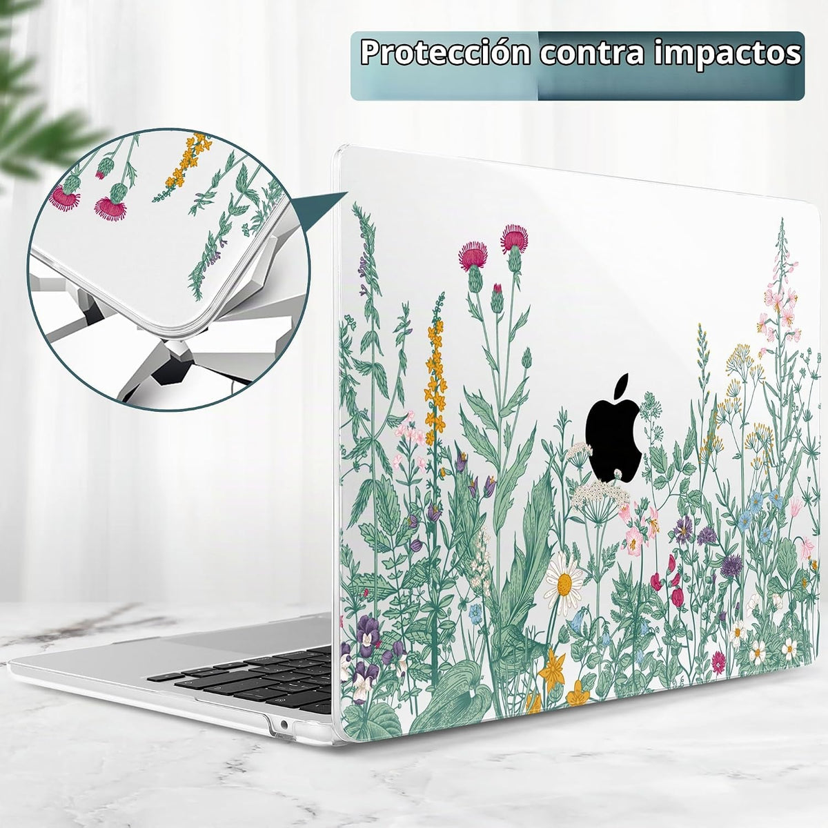 TWOLSKOO Funda para MacBook Air M4 de 13.6 pulgadas Versión 2025-20...