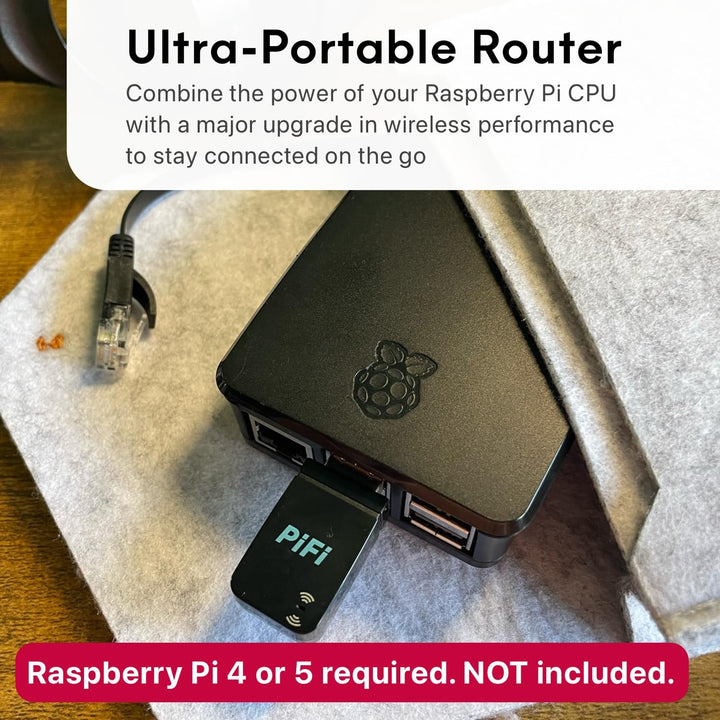 PiFi Kit - Kit de enrutador de viaje Raspberry Pi 4\/5 Gigabit (AC1...