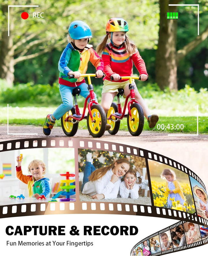 HEYMAO Cámara digital para niños, cámara digital 4K para fotografía...