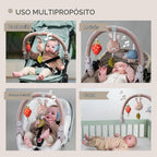 Taf Toys Arco de actividad: ideal para bebés y niños pequeños, se adapta a cochecito y cochecito, estimula los sentidos del bebé, más fácil al aire libre (arco de conejo musical)