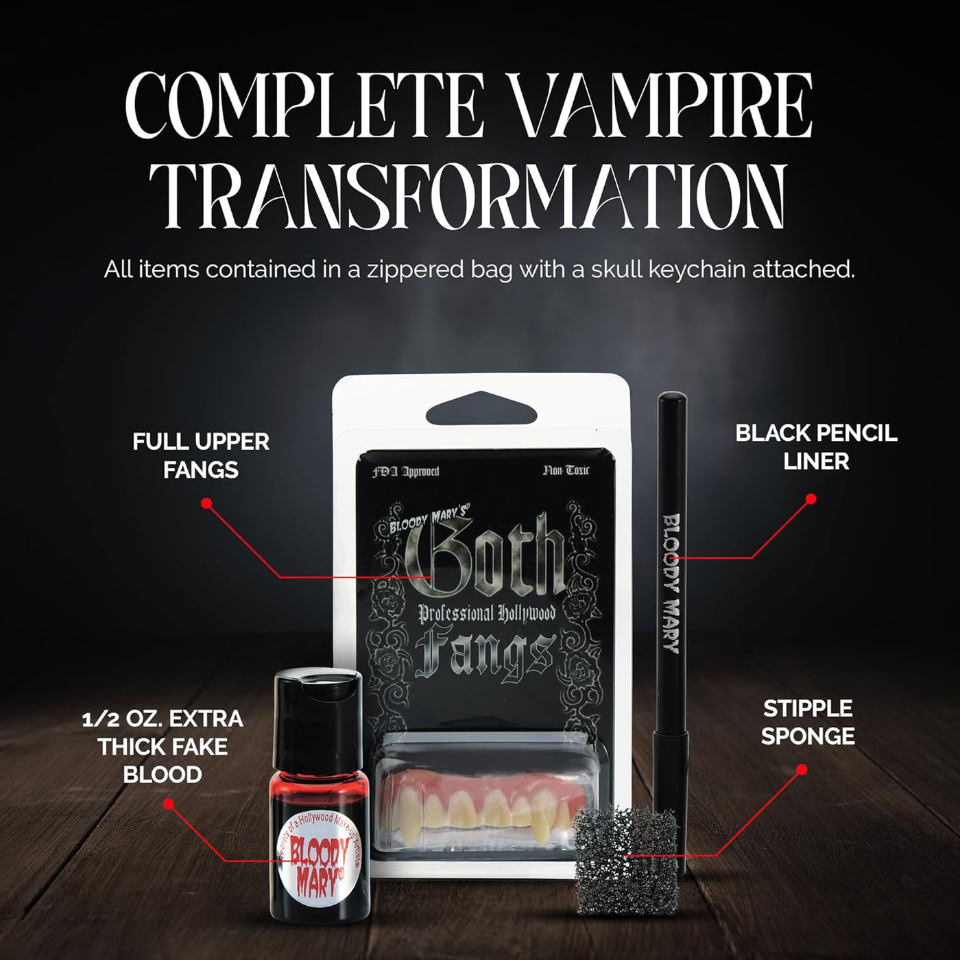 Vampire SFX - Kit de maquillaje de lujo con efectos especiales Wick...