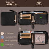 Billetera con Cremallera Skneephate para Hombre, Carteras de Cuero...
