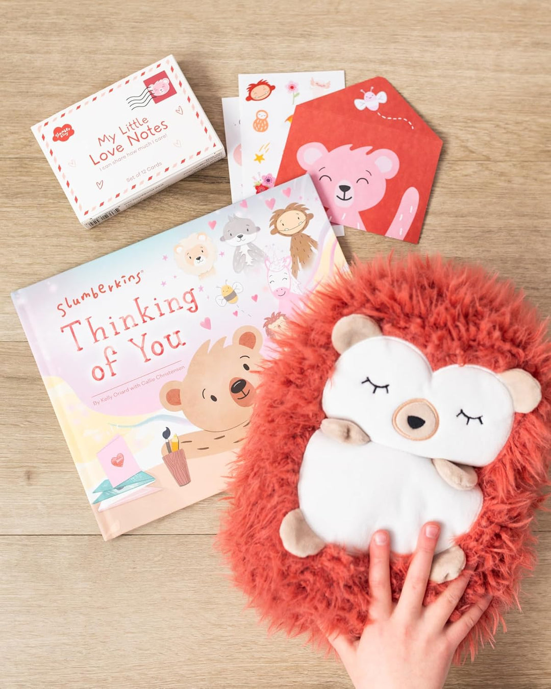 Slumberkins Hedgehug Valentines Set - XL Hedgehog Plush