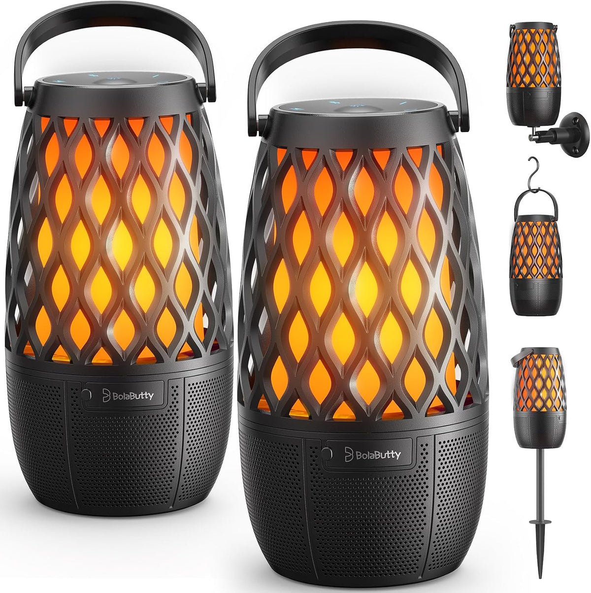 Lámpara Altavoces para exteriores con luces, regalos para hombres y mujeres, IPX5 impermeable, paquete de 2