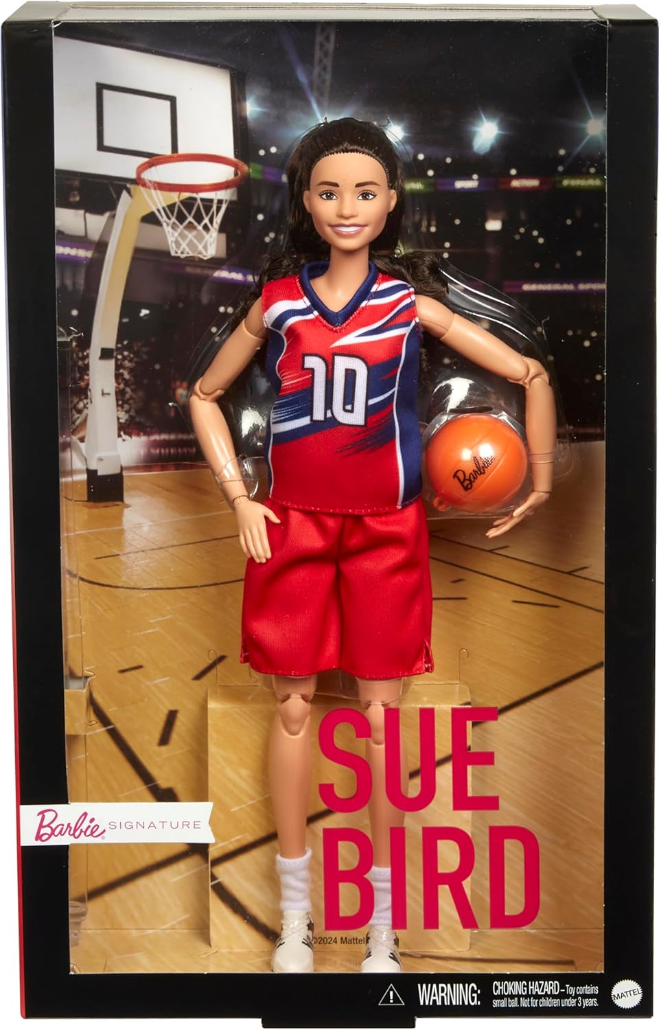 Barbie Muñeca exclusiva, Sue Bird con ropa de uniforme número 10 y...