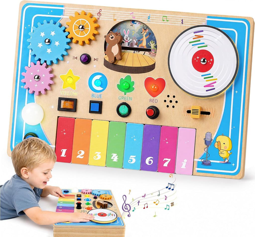 Montessori - Tabla de trabajo para niños pequeños, mesa de madera para DJ