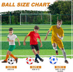 Foilswirl Juego de 12 pelotas de fútbol cristianas con bombas y bolsas con cordón, pelota de entrenamiento de fútbol al aire libre para niños, jóvenes y adultos, operación Navidad