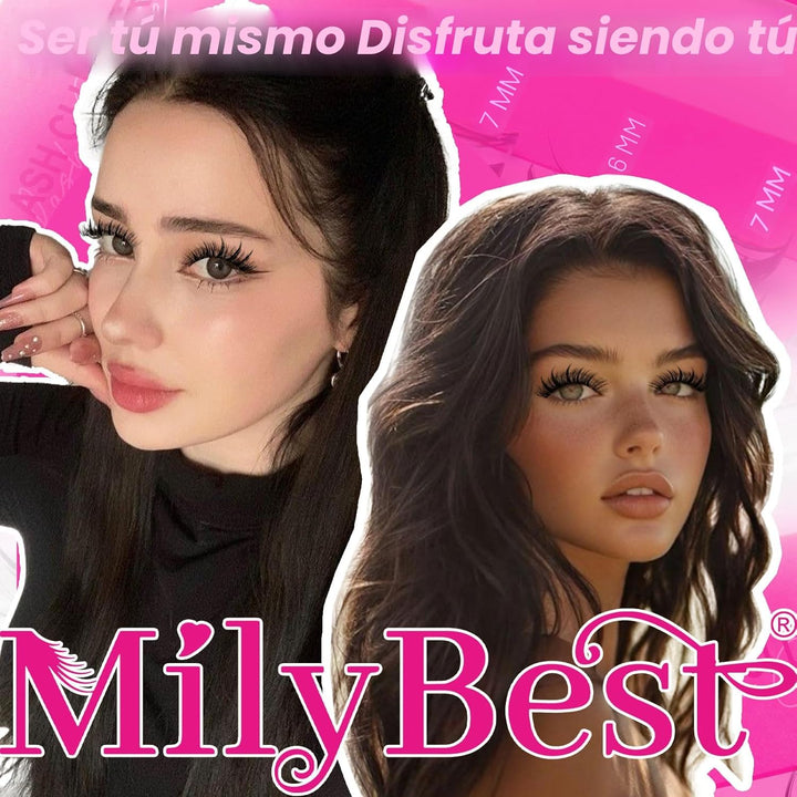 MilyBest - Extensiones de pestañas inferiores en racimo con puntas...