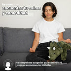 Brease Animal de peluche con peso, dinosaurio verde de 25 pulgadas, 5 libras, felpa pesada