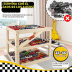 Vitrina para autos Hot Wheels Garage y Matchbox, 1/64 escala de juguete fundido a presión, estuche de almacenamiento para ruedas calientes, estacionamiento, garaje, diorama, juguete, rampa de aparcamiento
