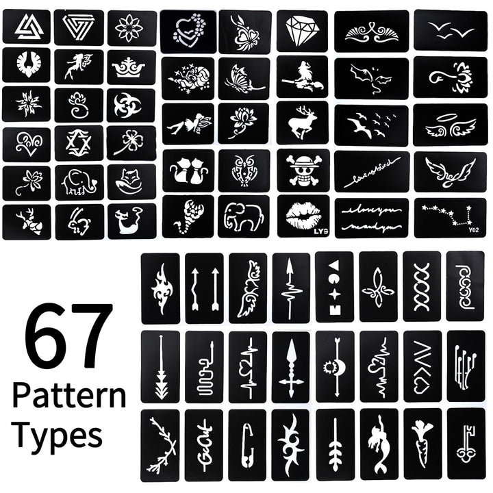Ponhey Marcadores temporales de tatuaje para piel, 36 marcadores co...
