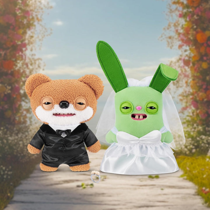 Fuggler Wedding Fuggs - Paquete de 2 peluches de 9