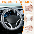 Paquete de 250 fundas desechables para asiento de automóvil, juego de protectores de asiento de plástico transparente para automóviles, incluye volante, selector de engranajes y fundas para