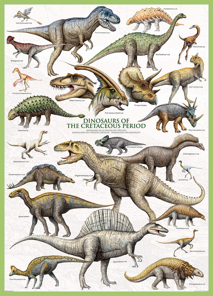 EuroGraphics Dinosaurios Cretácico Rompecabezas de 1000 piezas