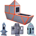 Superspace Paneles de construcción de fuertes magnéticos gigantes – El juego grande, naranja, 24 paneles, azulejos magnéticos de tamaño real para niños, construye fuertes castillos, cohetes, juguete