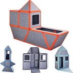 Superspace Paneles de construcción de fuertes magnéticos gigantes – El juego grande, naranja, 24 paneles, azulejos magnéticos de tamaño real para niños, construye fuertes castillos, cohetes, juguete