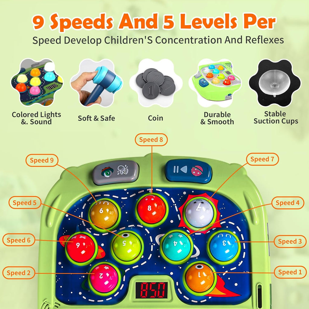 WAYKEE Whack Game Topo, regalo de juguete para niños y niñas de 3 a 12 años