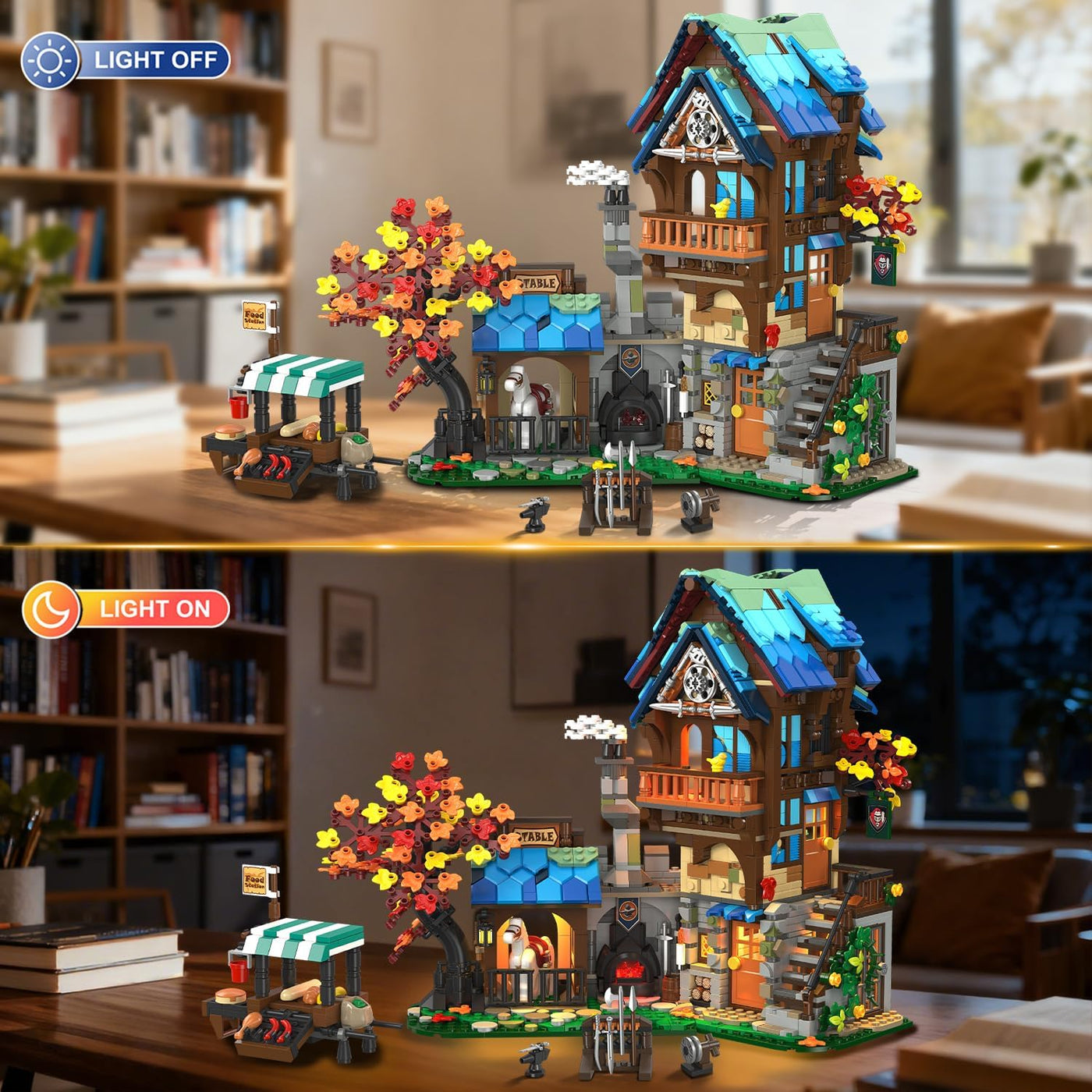 Juego de construcción medieval para adultos arquitectura