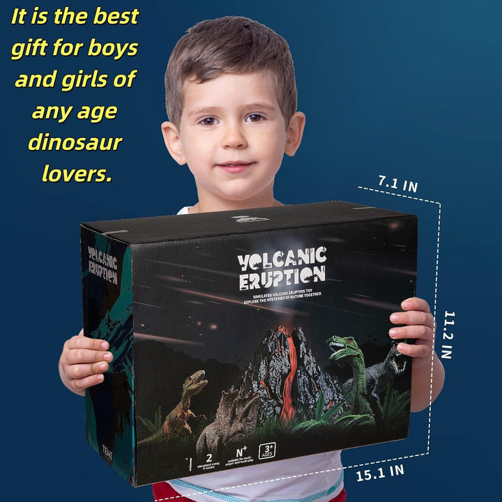 Juego de volcán grande con 9 figuras de acción de
