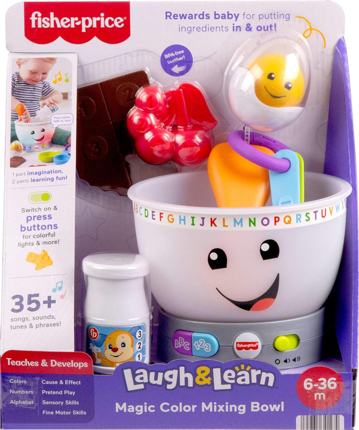 Fisher-Price Tazón de mezcla de colores mágicos Laugh Learn