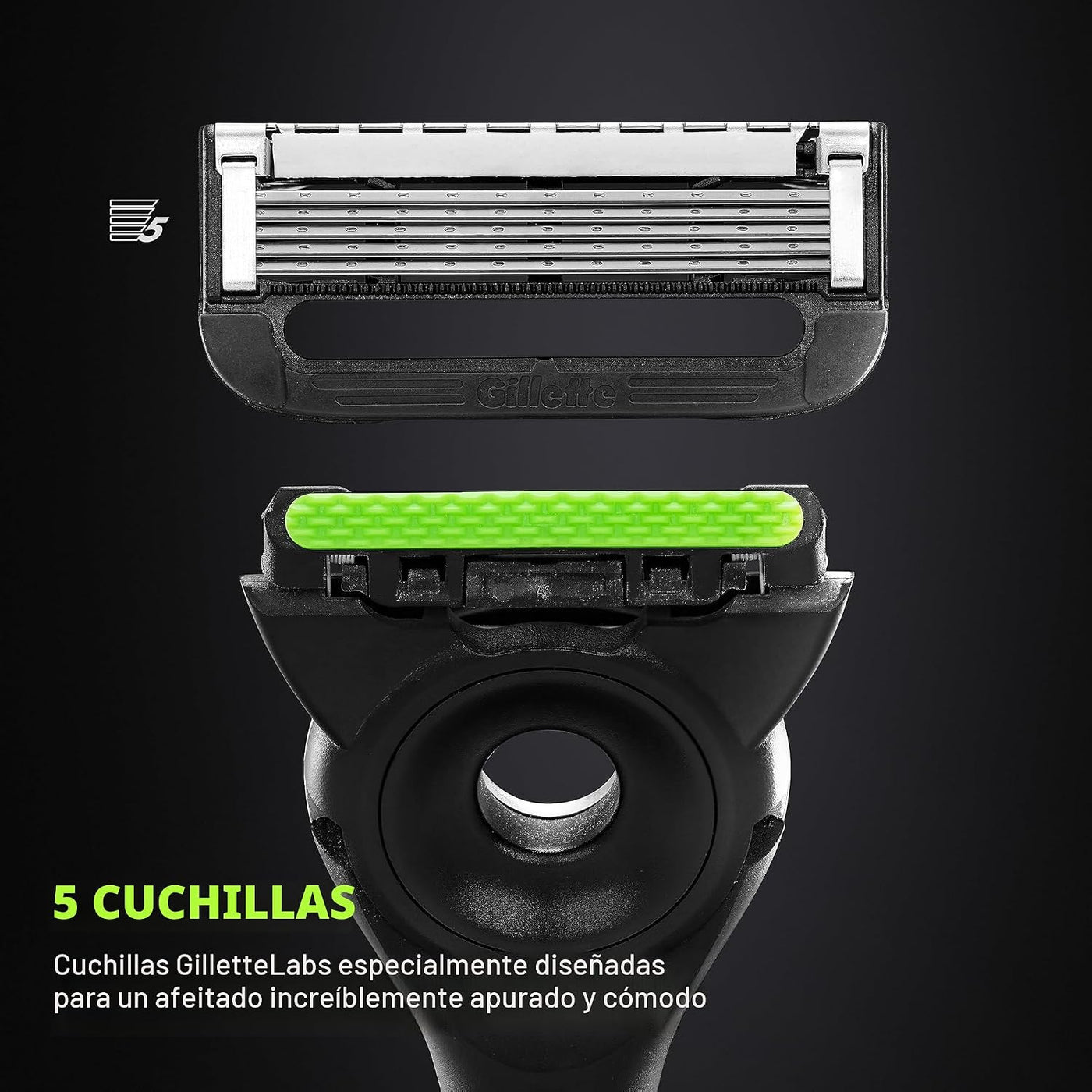 Gillette Labs con barra exfoliante de Gillette - Maquinilla de afei...