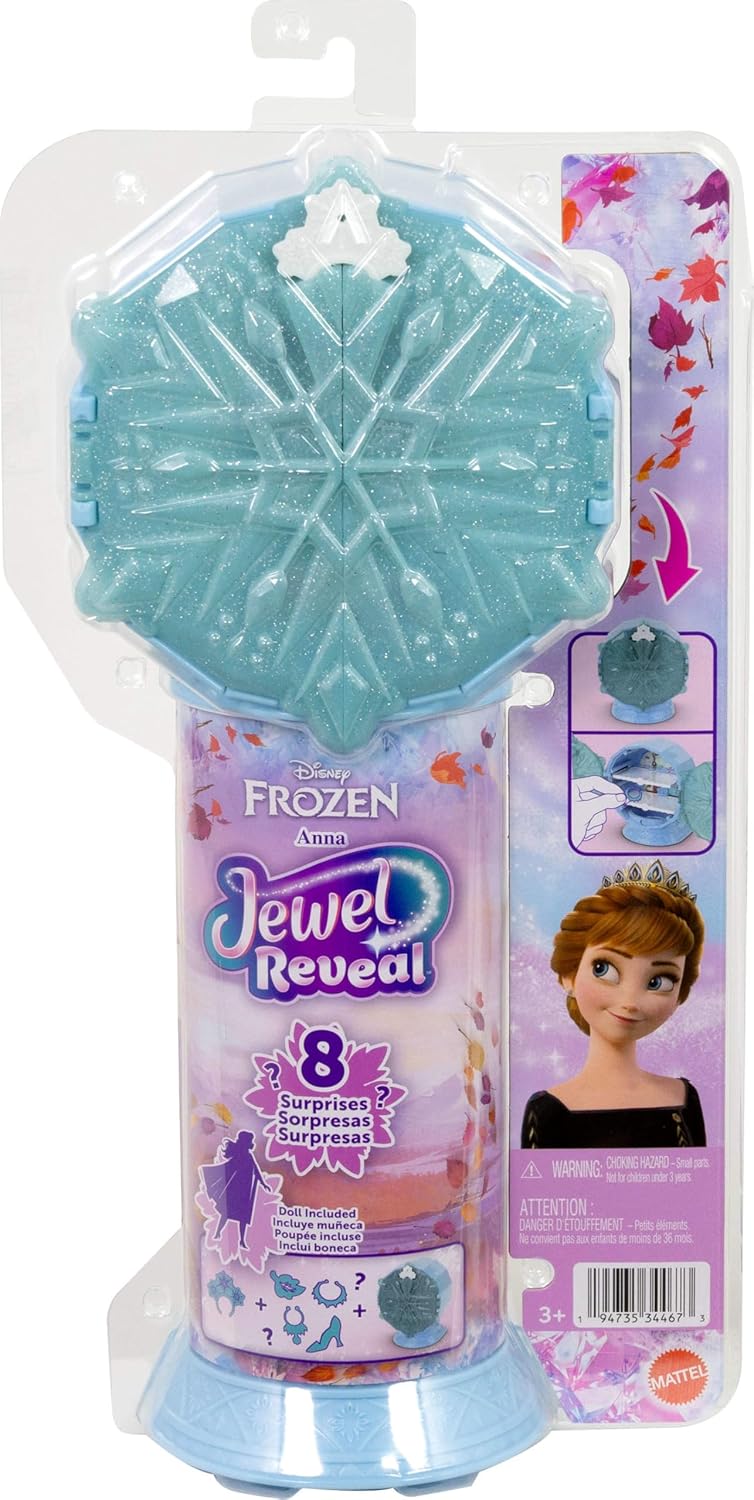 Mattel Disney Frozen Muñeca de moda Anna con accesorios y 8 sorpres...