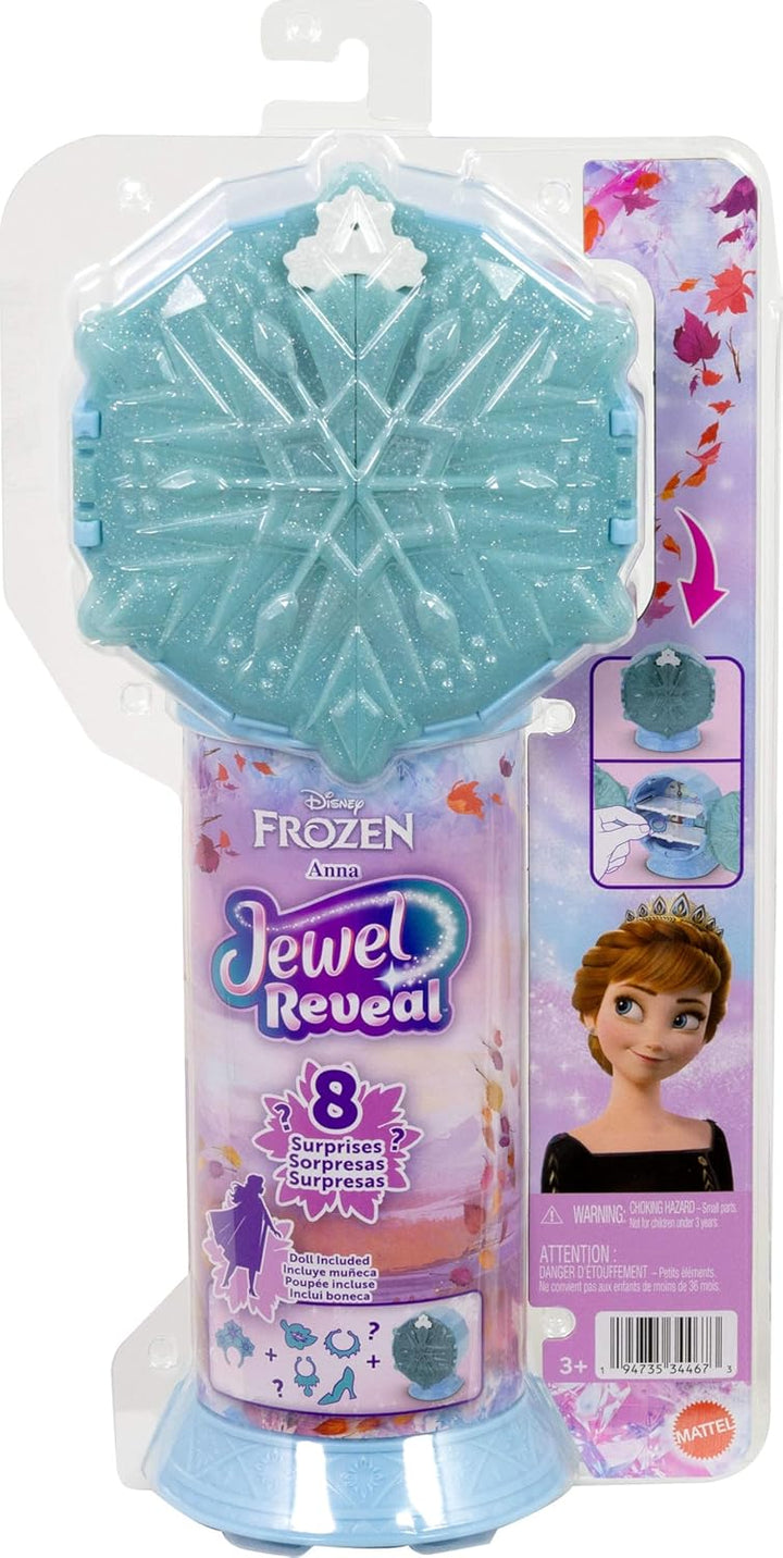Mattel Disney Frozen Muñeca de moda Anna con accesorios y 8 sorpres...