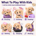 17 juguetes robot para perros para niñas de 3, 4, 5, 6 años, mini r...