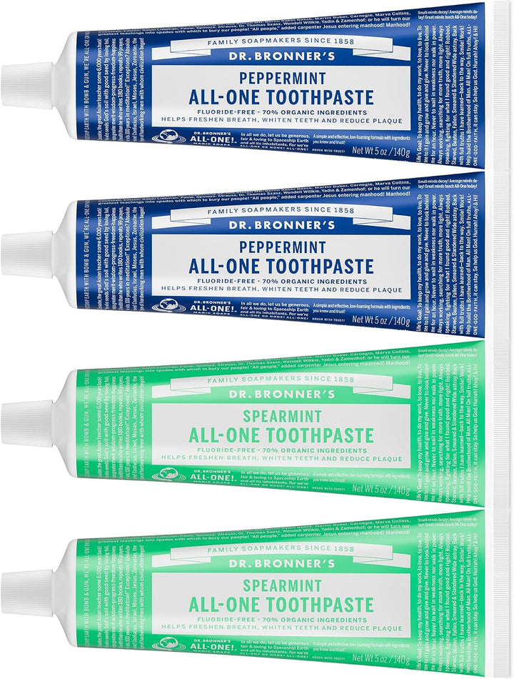 Dr. Bronner's - Paquete variado de pasta de dientes All-One - M...