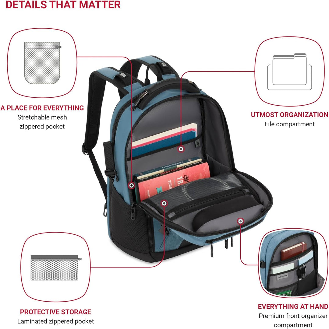 SwissGear 5358 USB ScanSmart \u2013 Mochila para portátil de 16\u20...