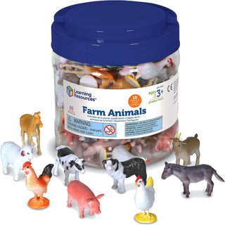 Learning Resources Contadores de animales de granja, 60 piezas, jug...