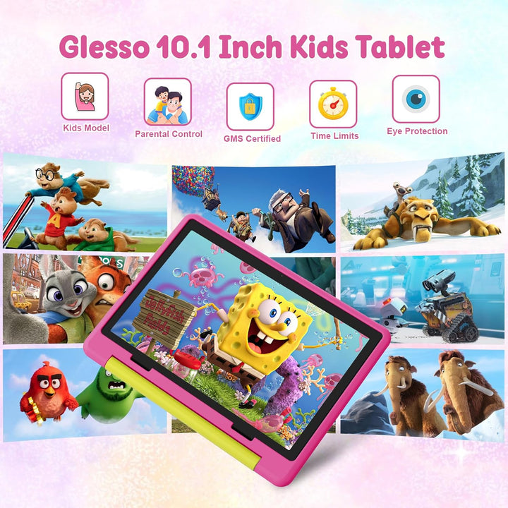 Tablet para niños, Android 15 con pantalla HD, 10.1 pulgadas, contr...
