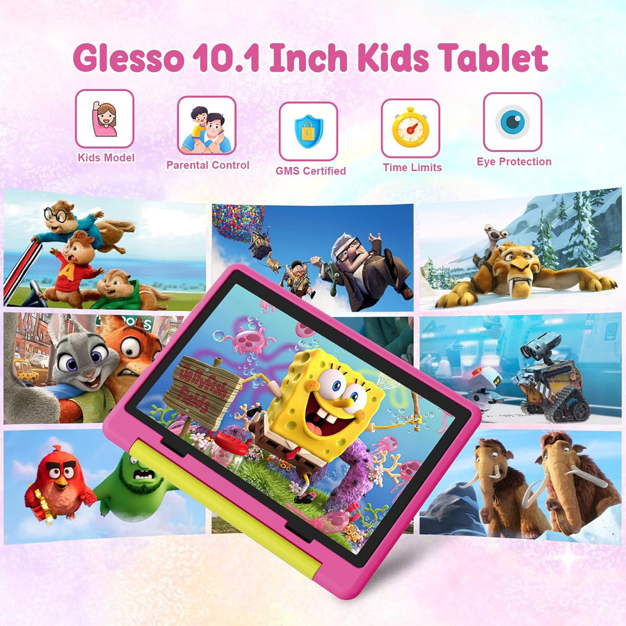 Tablet para niños, Android 15 con pantalla HD, 10.1 pulgadas, contr...
