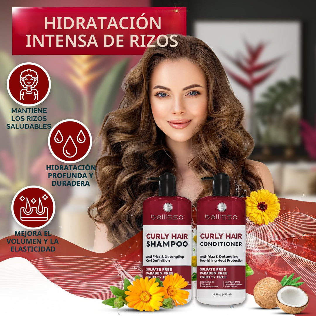 Set de champú y acondicionador para cabello rizado - Para definir r...