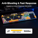 MechLands Aula S500 - Teclado mecánico con cable para juegos, 100%...