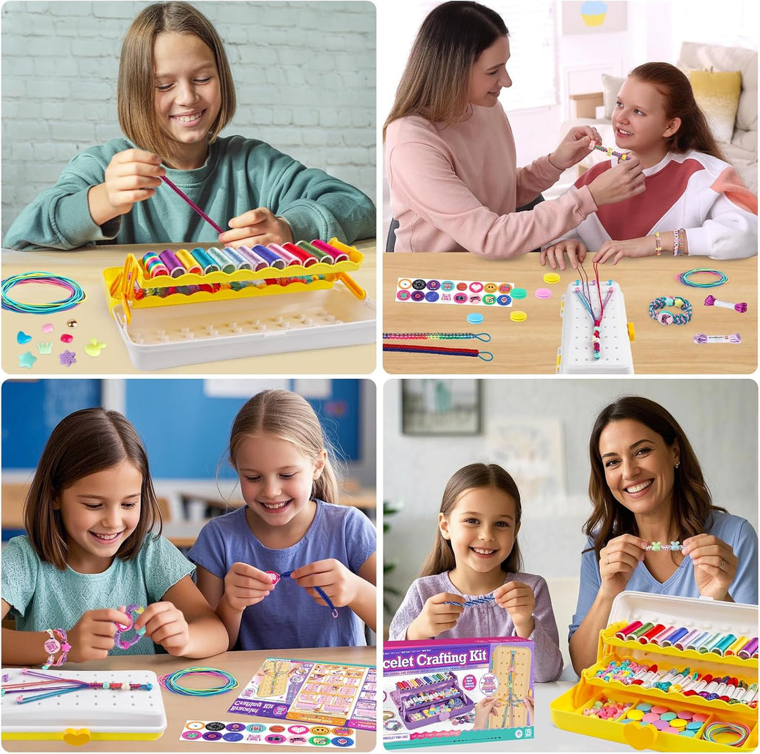 Kit de fabricación de pulseras de la amistad con caja de almacenami...