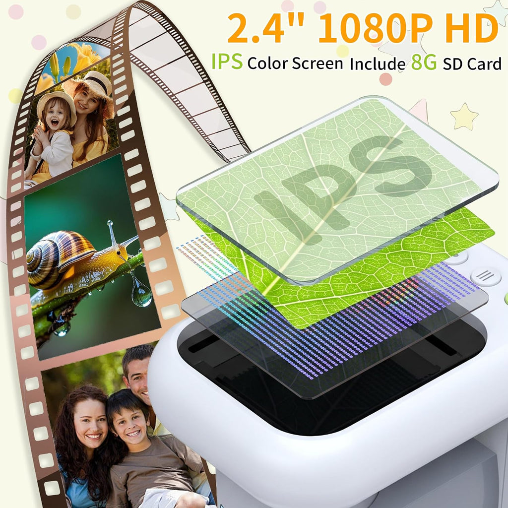 Microscopio para niños, 2.4" HD 1080P y 1000X juguete STEM